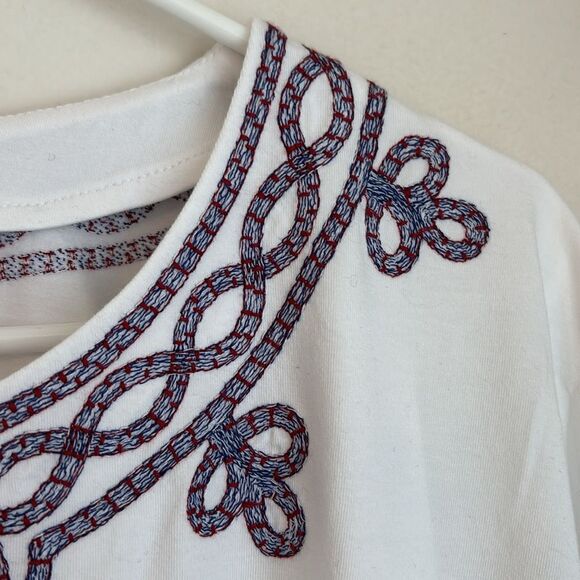 J. Jill elements Women pure jill knit embroidered tunic stretchy beach vacation - Picture 6 of 12